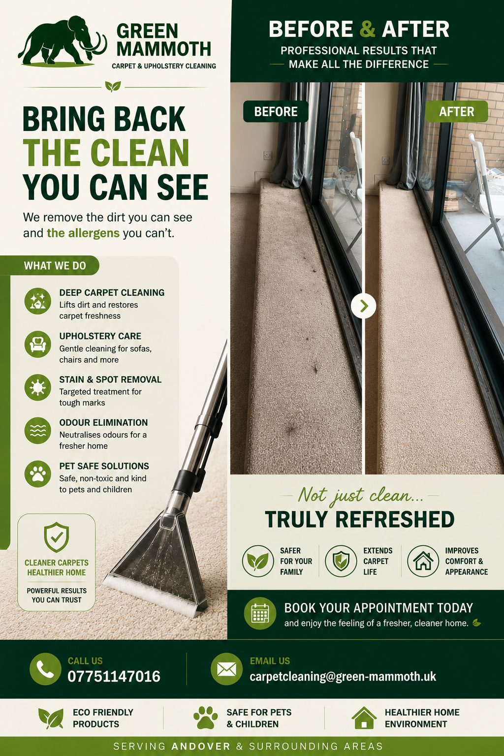 Before carpet cleaning